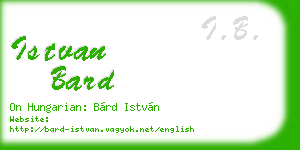 istvan bard business card