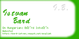 istvan bard business card